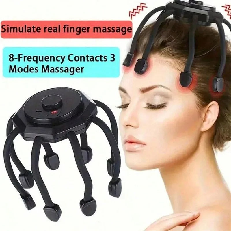 Intelligent Octopus Head Massager – Relaxing Kneading, Multiple Modes & Portable Design 🔋er