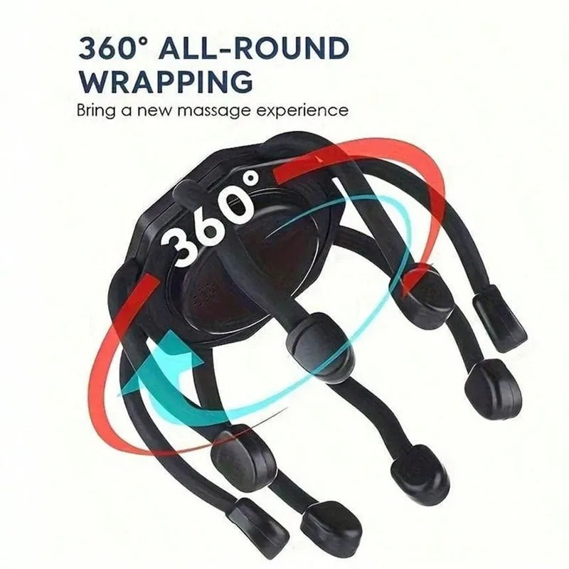 Intelligent Octopus Head Massager – Relaxing Kneading, Multiple Modes & Portable Design 🔋er