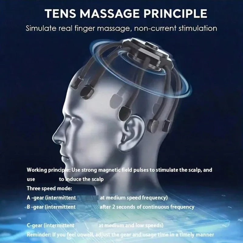 Intelligent Octopus Head Massager – Relaxing Kneading, Multiple Modes & Portable Design 🔋er
